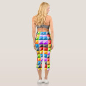 Patchwork Cooles geometrisches Dreieck Capri Leggings (Rückseite)