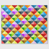 Patchwork Cooles geometrisches Dreieck Geschenkpapier (Flach)