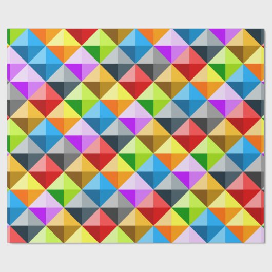 Patchwork Cooles geometrisches Dreieck Geschenkpapier (Flach)