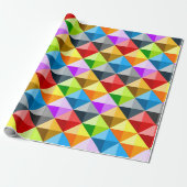 Patchwork Cooles geometrisches Dreieck Geschenkpapier (Ungerollt)