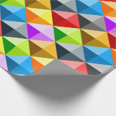 Patchwork Cooles geometrisches Dreieck Geschenkpapier (Ecke)