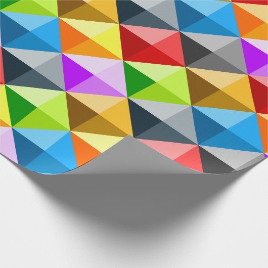 Patchwork Cooles geometrisches Dreieck Geschenkpapier (Ecke)