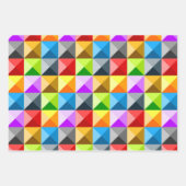 Patchwork Cooles geometrisches Dreieck Geschenkpapier Set (Vorderseite)