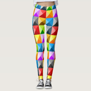 Patchwork Cooles geometrisches Dreieck Leggings
