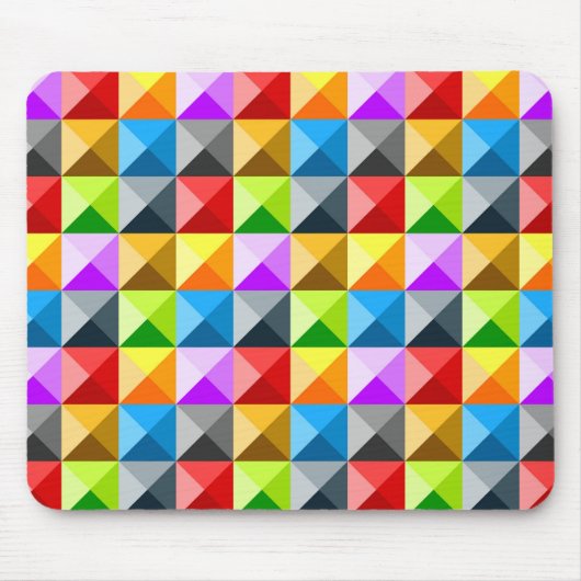 Patchwork Cooles geometrisches Dreieck Mousepad (Vorne)