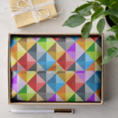 Patchwork Cooles geometrisches Dreieck Seidenpapier (Geschenk)