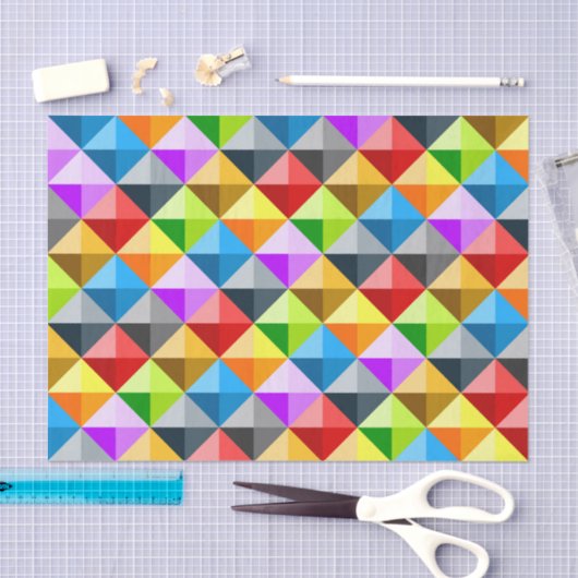 Patchwork Cooles geometrisches Dreieck Seidenpapier (Handwerk)