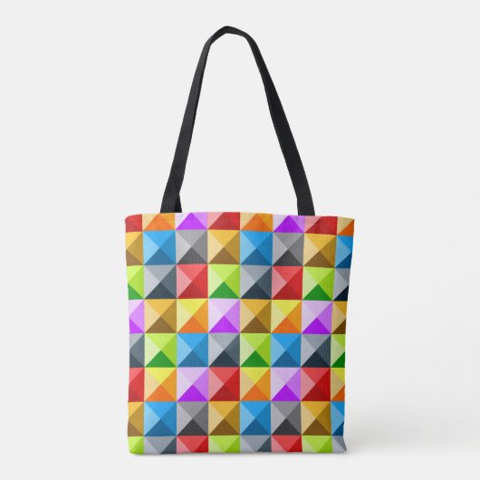 Patchwork Cooles geometrisches Dreieck Tasche (Rückseite)