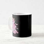Patchwork Coquette Bow Breast Cancer Ghost Hallowa Kaffeetasse (Vorderseite Links)