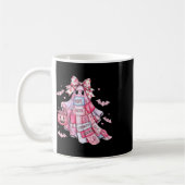 Patchwork Coquette Bow Breast Cancer Ghost Hallowa Kaffeetasse (Links)