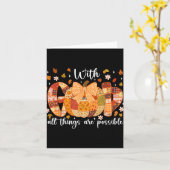 Patchwork Coquette Pumpkin mit Gott Alle Dinge sin Karte (Gelbe Blume)
