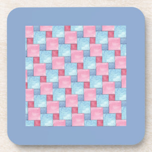 Patchwork Cork Untersetzer, Pinks, Blues Getränkeuntersetzer