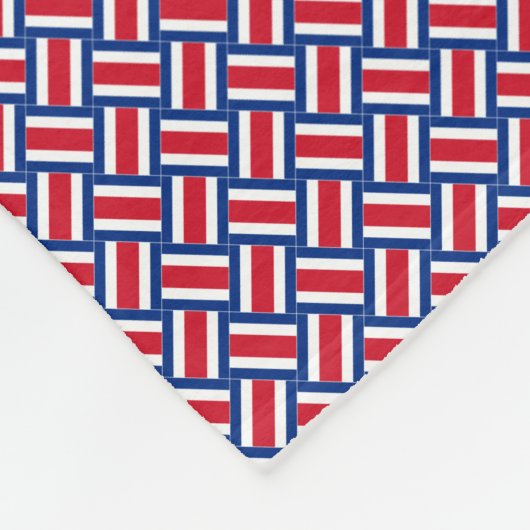 Patchwork Costa Rica Flag Muster Fleecedecke (Ecke)