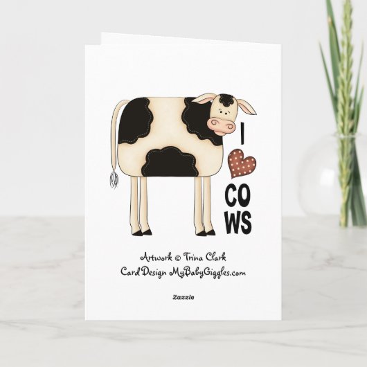 Patchwork Cow Birthday Card Karte (Rückseite)