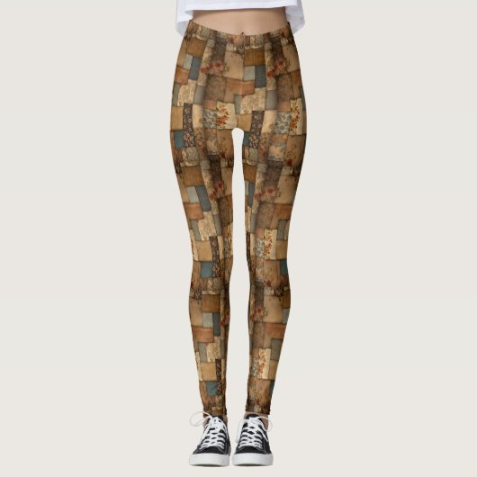 Patchwork Crazy Quilt Leggings (Vorderseite)