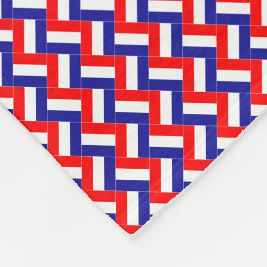Patchwork Croatia Flaggenmuster Fleecedecke (Ecke)