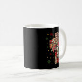 Patchwork Cross Christian Christmas Coquette Bow  Kaffeetasse (VorderseiteRechts)