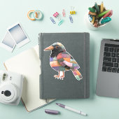 Patchwork Crow Bird Sticker (iPad Hülle)