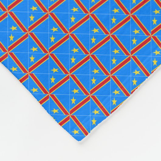 Patchwork Demokratische Republik Kongo Flag Pa Fleecedecke (Ecke)