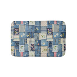 Patchwork Denim Badematte