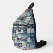 Patchwork Denim Crossbody Bag (Rechte Ecke)