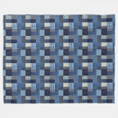 Patchwork Denim Fabric Art Illustration No10 Fleecedecke (Vorderseite (Horizontal))