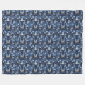 Patchwork Denim Fabric Art Illustration Nr. 3 Fleecedecke (Vorderseite (Horizontal))