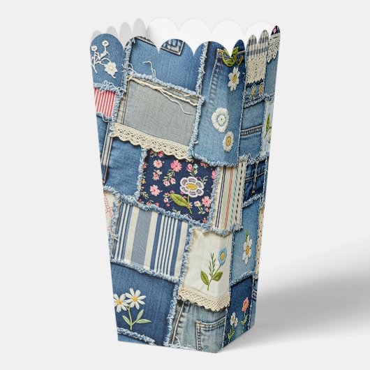 Patchwork Denim Geschenkschachtel (Rückseite)