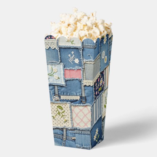 Patchwork Denim Geschenkschachtel (Geplatzt)