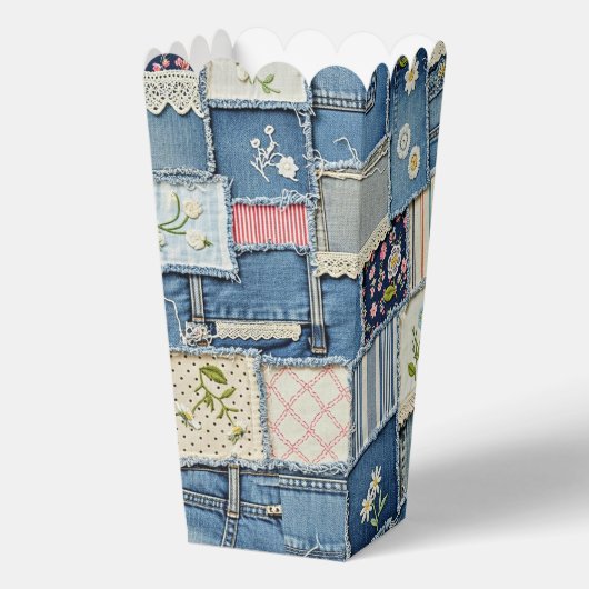 Patchwork Denim Geschenkschachtel (Vorderseite)