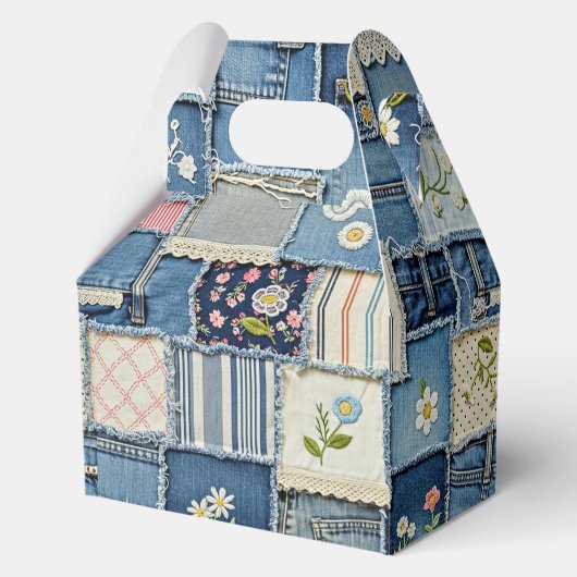 Patchwork Denim Geschenkschachtel (Vorderseite)