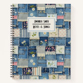 Patchwork Denim individuell gestaltet Notizblock (Vorderseite)