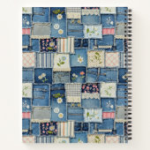 Patchwork Denim individuell gestaltet Notizblock (Rückseite)