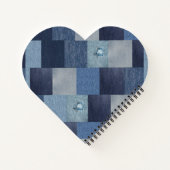Patchwork Denim Jeans Notizblock (Rückseite)