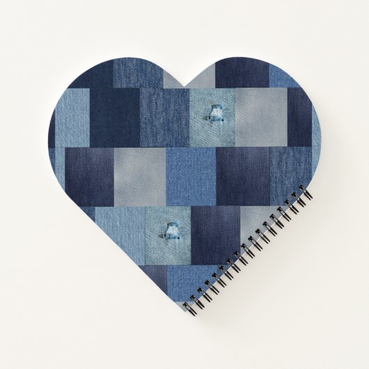 Patchwork Denim Jeans Notizblock (Rückseite)