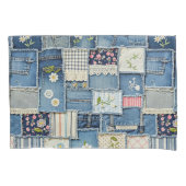 Patchwork Denim Kissenbezug (Vorderseite)