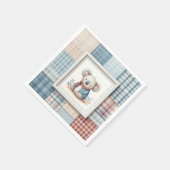 Patchwork Denim Koala Paper Napkin Serviette (Ecke)