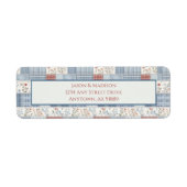 Patchwork Denim Koala Return Address Label (Vorne)
