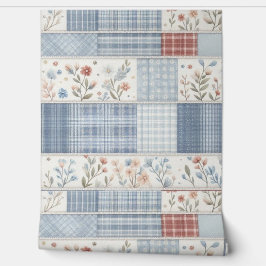 Patchwork Denim Koala Wallpaper Tapete