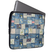 Patchwork Denim Laptopschutzhülle (Vorne Rechts)