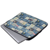 Patchwork Denim Laptopschutzhülle (Vorne Knopf)