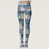 Patchwork Denim Leggings (Vorderseite)