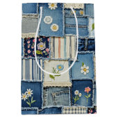 Patchwork-Denim Mittlere Geschenktüte (Vorderseite)