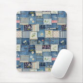 Patchwork Denim Mousepad (Mit Mouse)