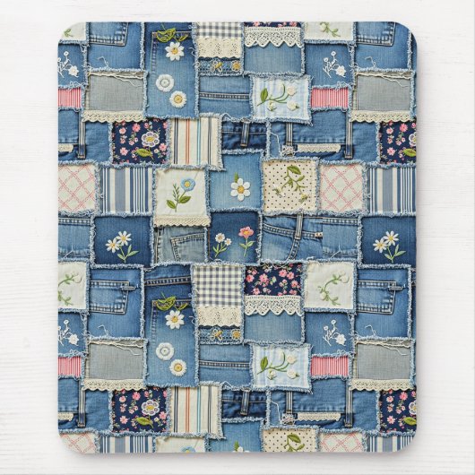 Patchwork Denim Mousepad (Vorne)