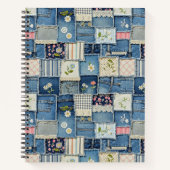 Patchwork Denim Notizblock (Vorderseite)