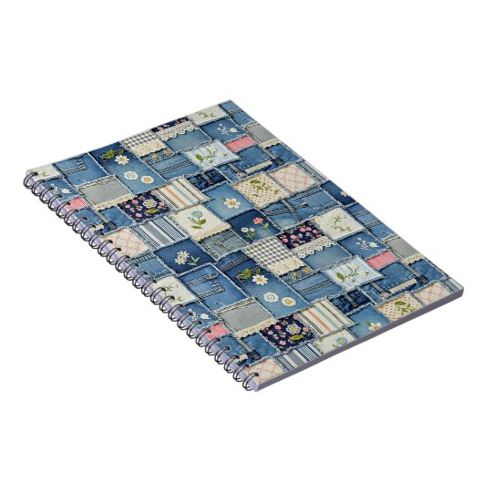 Patchwork-Denim Notizblock (Rechte Seite)
