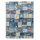Patchwork-Denim Notizblock (Vorderseite)