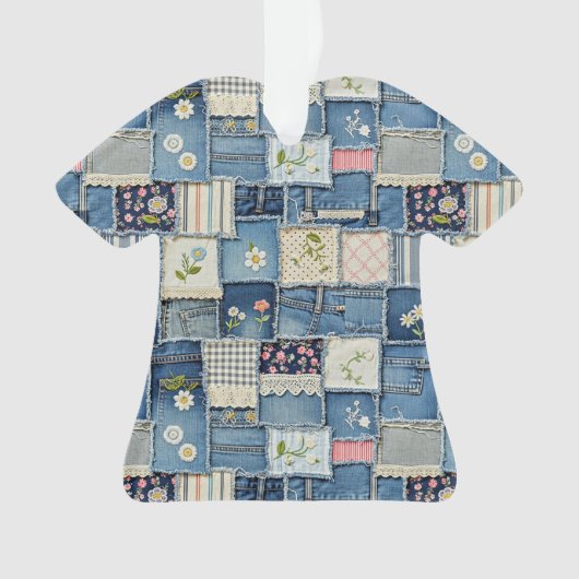 Patchwork Denim Ornament (Vorderseite)