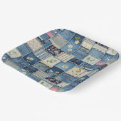 Patchwork Denim Pappteller (Gewinkelt)